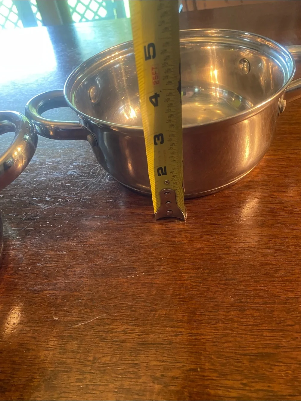 Set of 2 Stainless Steel 18-10 Cook N Home Pots 7” and 8”